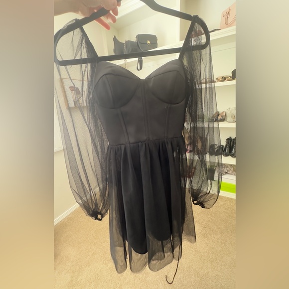 BLACK CHIFFON DRESS - Picture 3 of 3